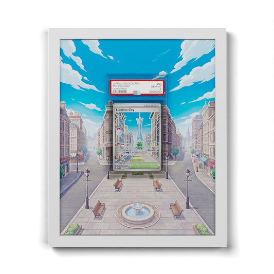 111 Illumina City - Extended Artwork Framed Pokemon Card Display