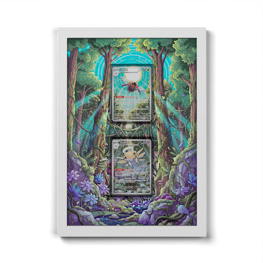 181 Fukano & 220 Perrin - Extended Artwork Framed Pokemon Card Display