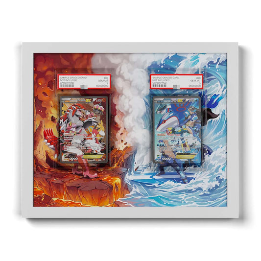 181 Fukano & 220 Perrin - Extended Artwork Framed Pokemon Card Display