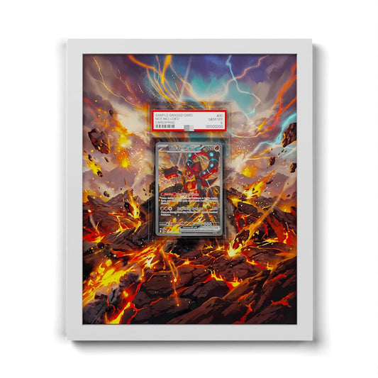 182 Volcanion EX - Extended Artwork Framed Pokemon Card Display