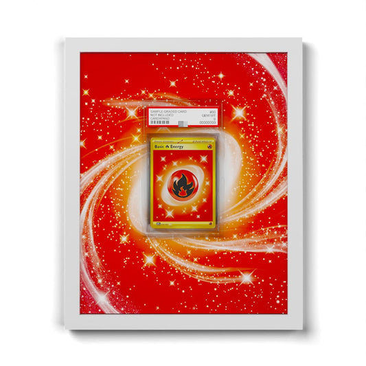 230/197 Feuer-Energie - Extended Artwork Framed Pokemon Card Display