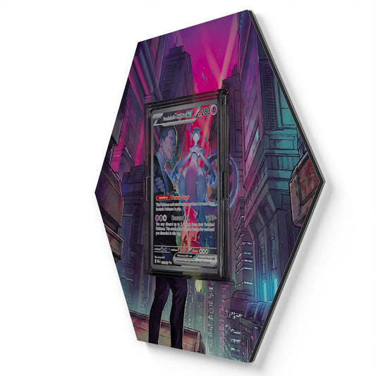 231/182 Team Rockets Mewtu - Extended Artwork Pokemon Card Display