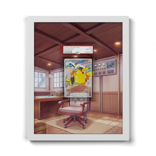 709 Kapitän Pikachu - Extended Artwork Framed Pokemon Card Display