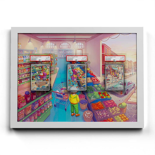 181 Fukano & 220 Perrin - Extended Artwork Framed Pokemon Card Display