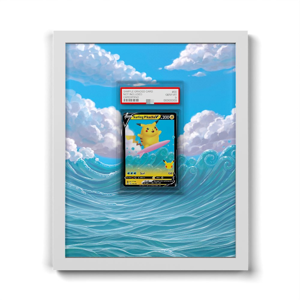 008/025 Surfing Pikachu V - Extended Artwork Pokemon Card Frame