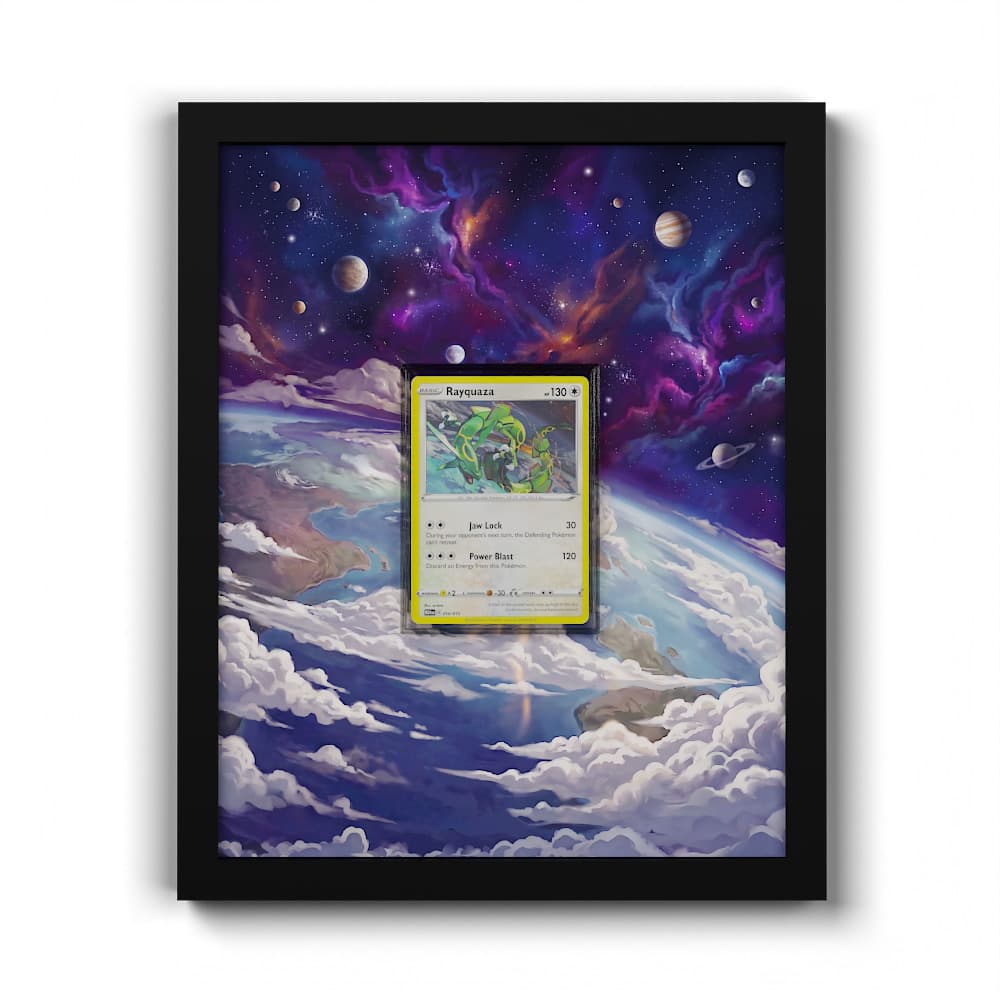 014/015 Rayquaza (M24 014) - Extended Artwork Framed Pokemon Card Display