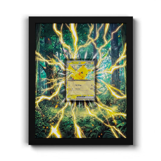028 Pikachu EX - Extended Artwork Framed Pokemon Card Display