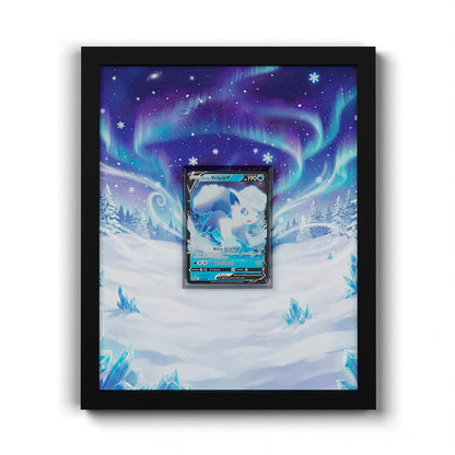 033/195 Alola-Vulpix V - Extended Artwork Framed Pokemon Card Display