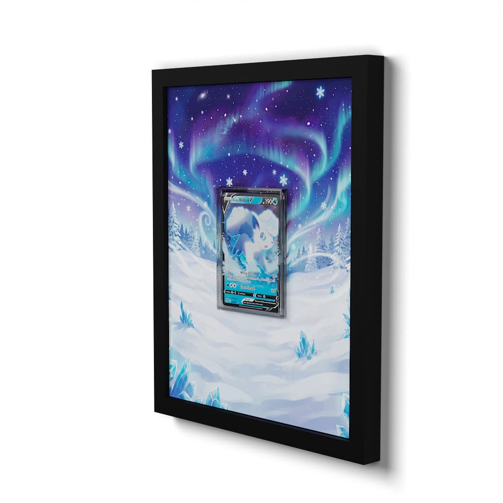 033/195 Alola-Vulpix V - Extended Artwork Framed Pokemon Card Display