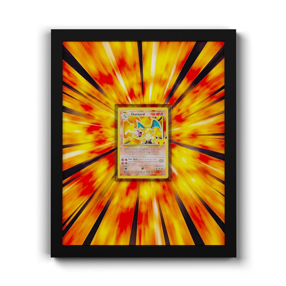 04/102 Glurak - Extended Artwork Framed Pokemon Card Display