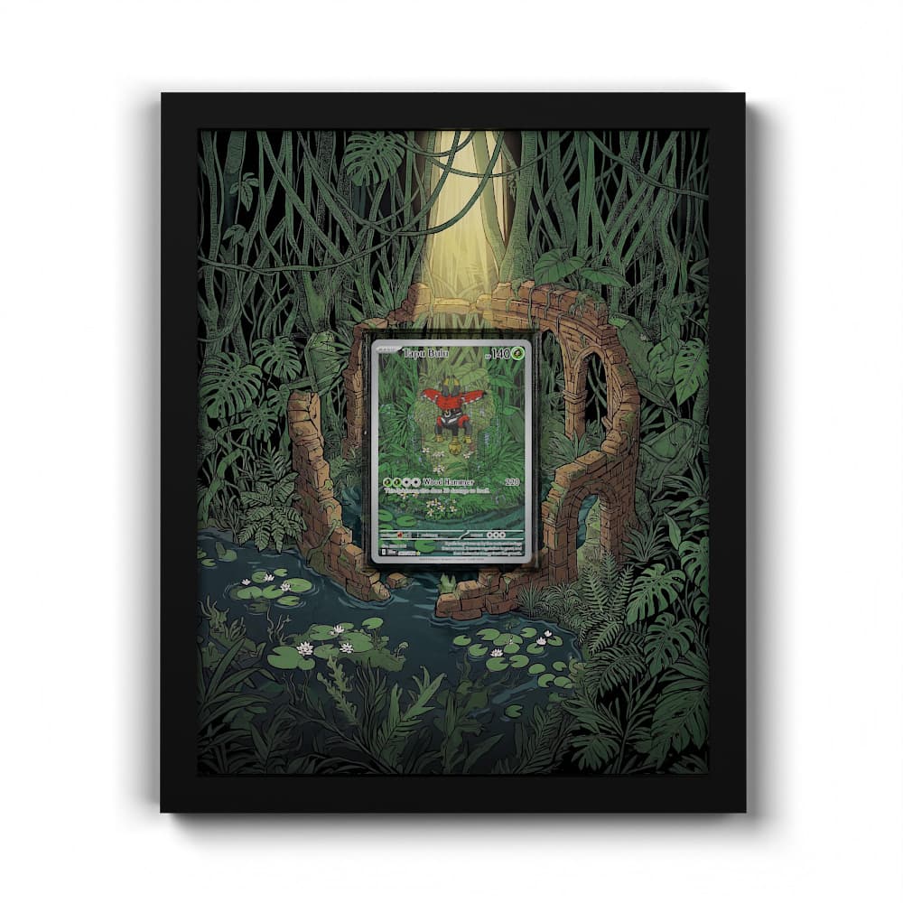 065 Kapu-Toro - Extended Artwork Framed Pokemon Card Display