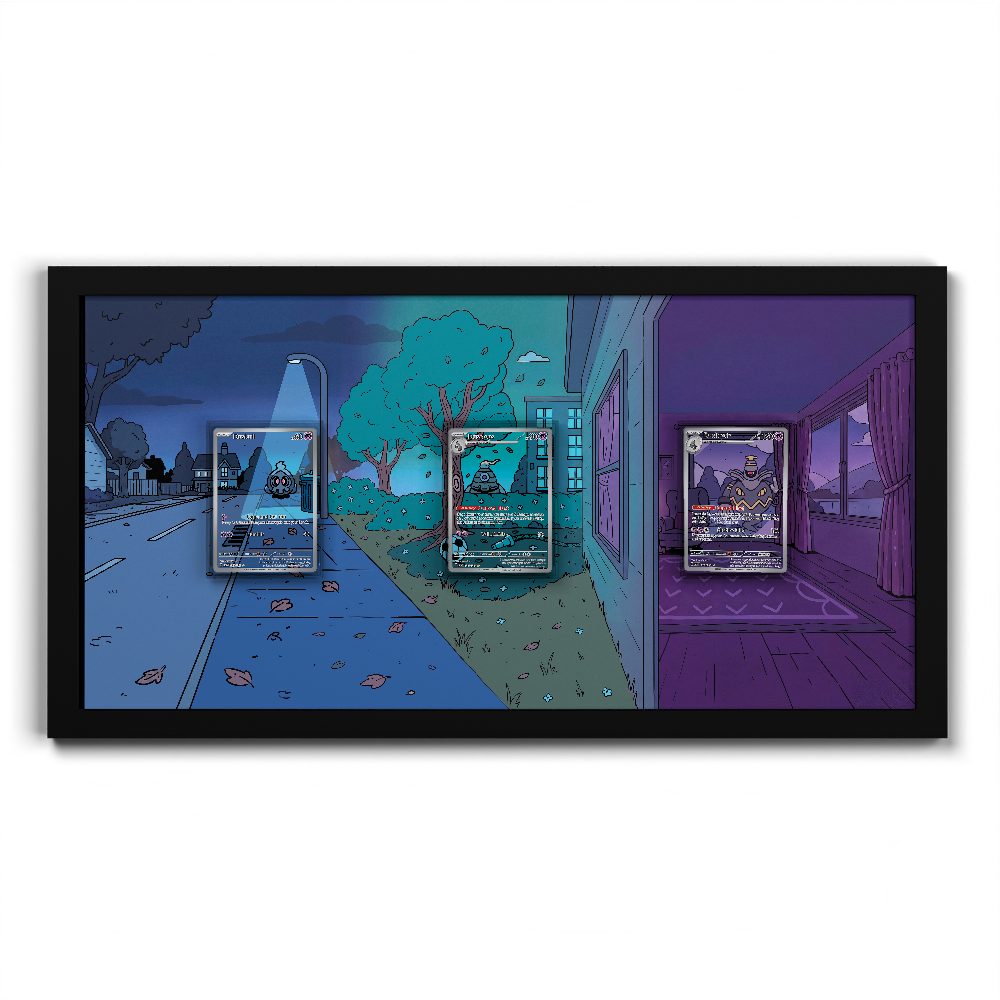 181 Fukano & 220 Perrin - Extended Artwork Framed Pokemon Card Display