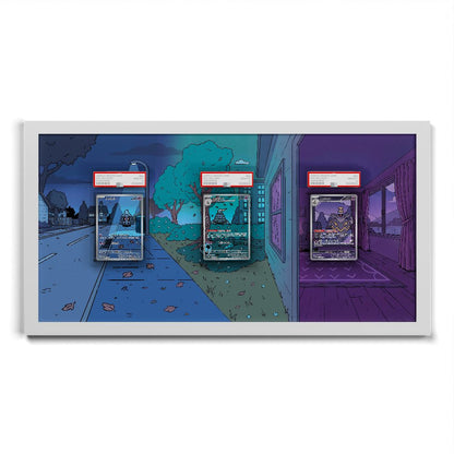 181 Fukano & 220 Perrin - Extended Artwork Framed Pokemon Card Display