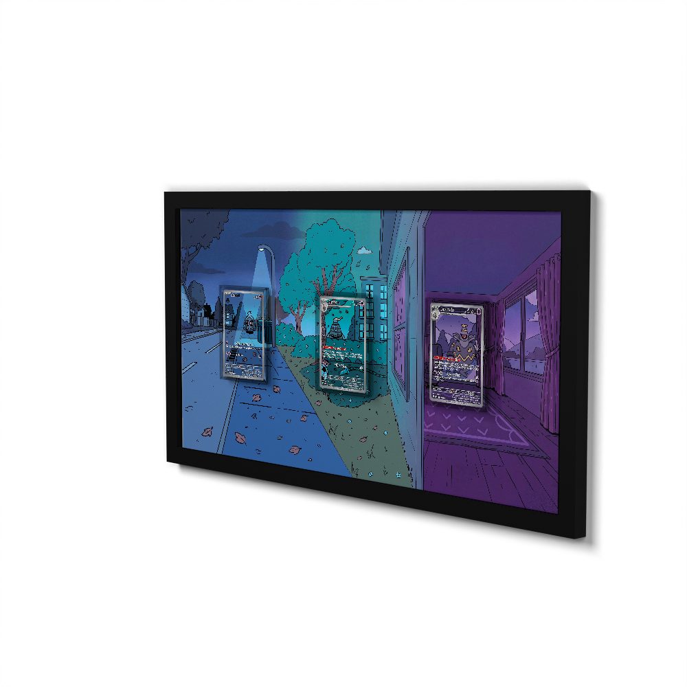 181 Fukano & 220 Perrin - Extended Artwork Framed Pokemon Card Display
