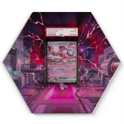 081/182 Team Rockets Mewtu EX - Extended Artwork Pokemon Card Display