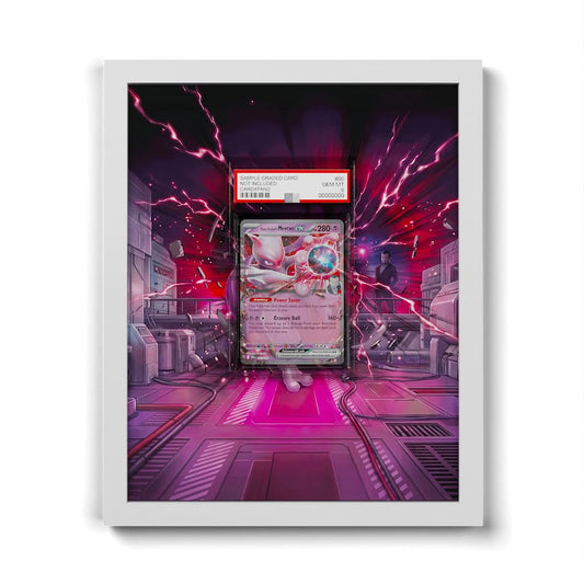 081/182 Team Rockets Mewtu EX - Extended Artwork Framed Pokemon Card Display