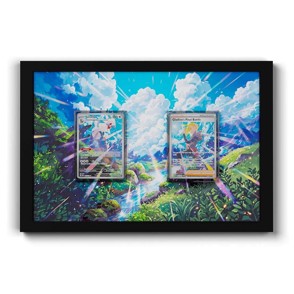 095 Silvally & 118 Gladion's Final Battle - Connected Extended Artwork Pokemon Card Frame