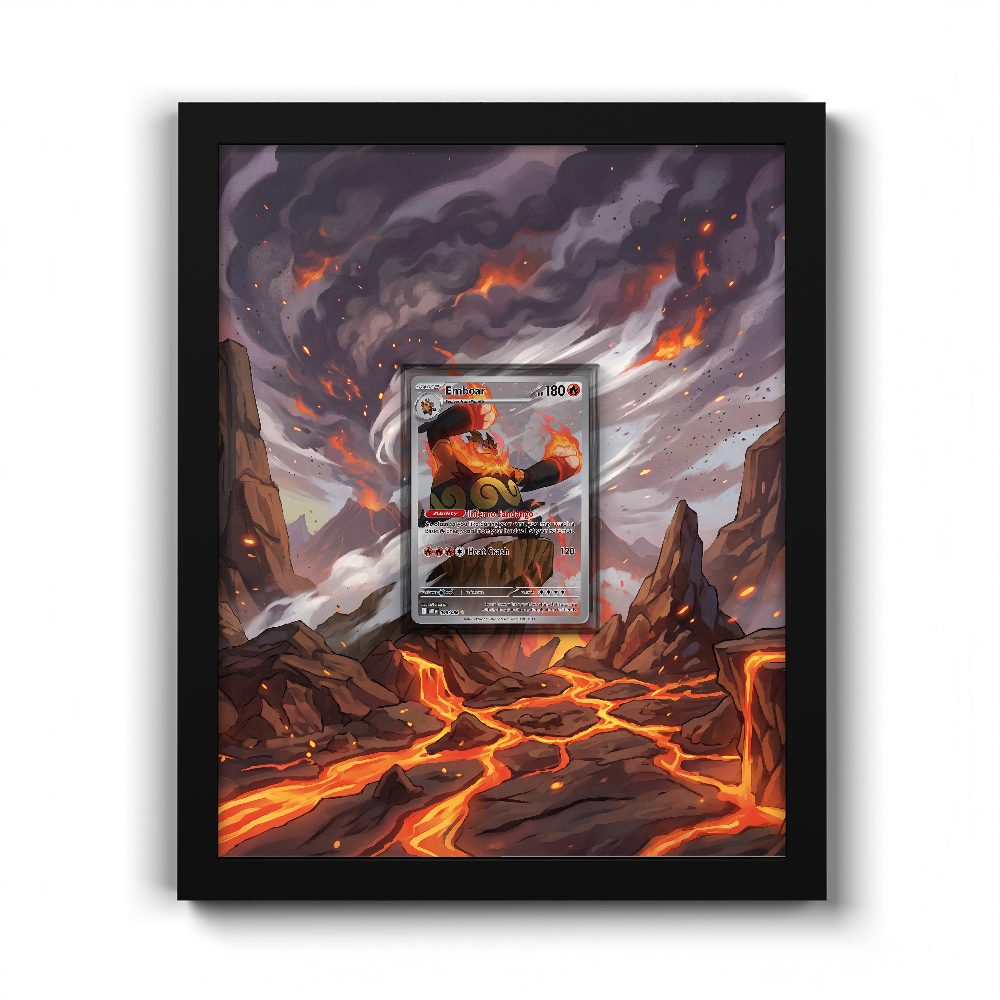 098/086 Emboar - Extended Artwork Pokemon Card Frame