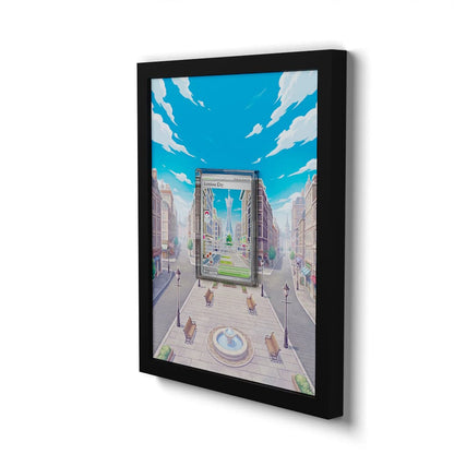 111 Illumina City - Extended Artwork Framed Pokemon Card Display