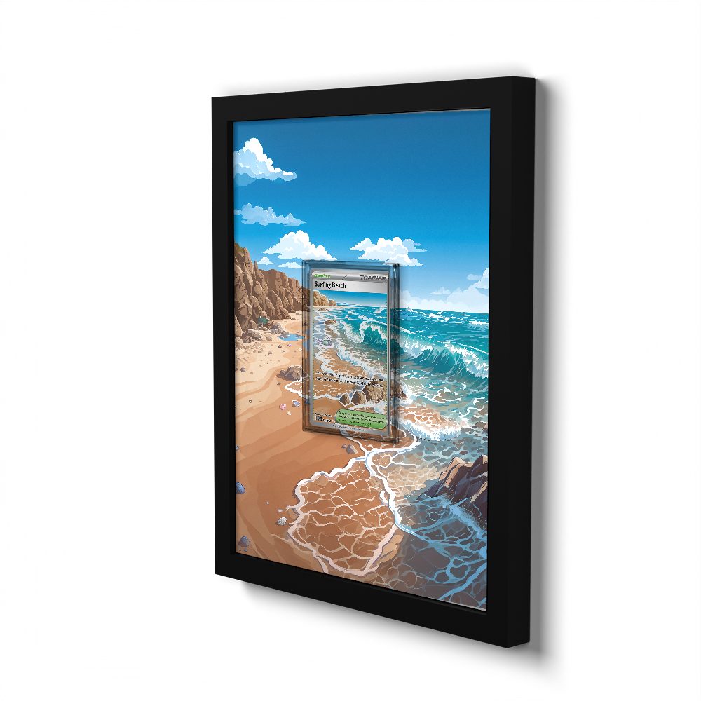 114/086 Surfing Beach - Extended Artwork Pokemon Card Frame