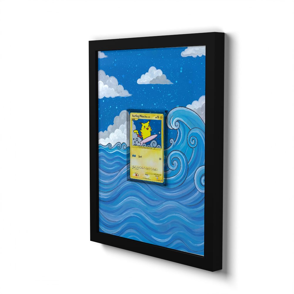 114/111 Surfing Pikachu - Extended Artwork Pokemon Card Frame