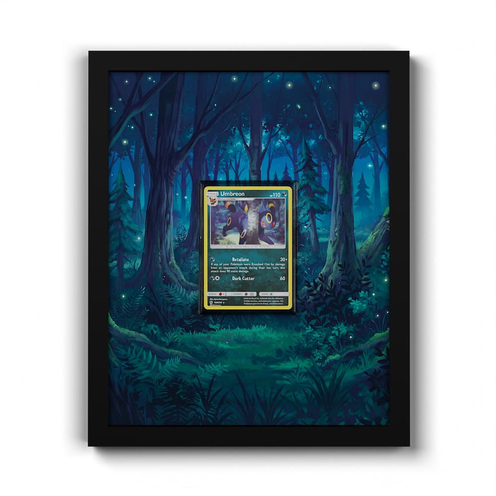 120/214 Nachtara - Extended Artwork Framed Pokemon Card Display