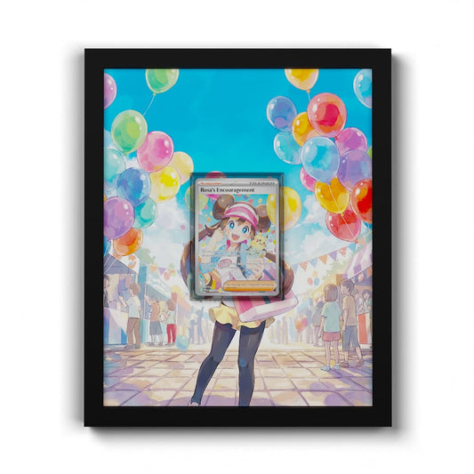123 Rosas Ermutigung - Extended Artwork Framed Pokemon Card Display