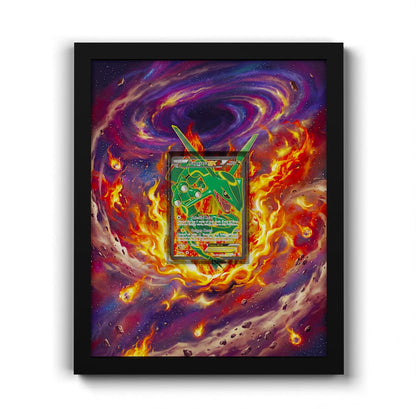123/124 Rayquaza EX - Extended Artwork Framed Pokemon Card Display
