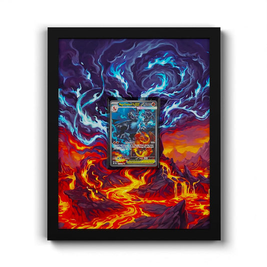 125 Mega-Glurak X EX - Extended Artwork Framed Pokemon Card Display