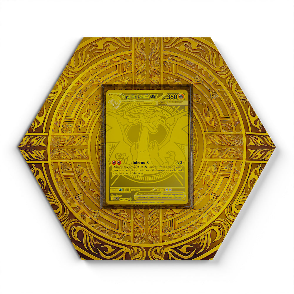 130/094 Mega-Glurak X EX - Extended Artwork Pokemon Card Display