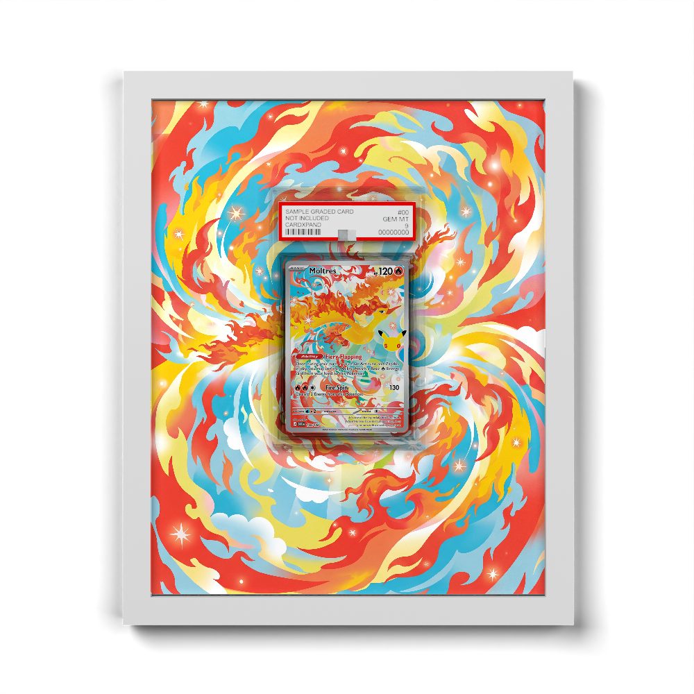 130/128 Moltres - Extended Artwork Pokemon Card Frame