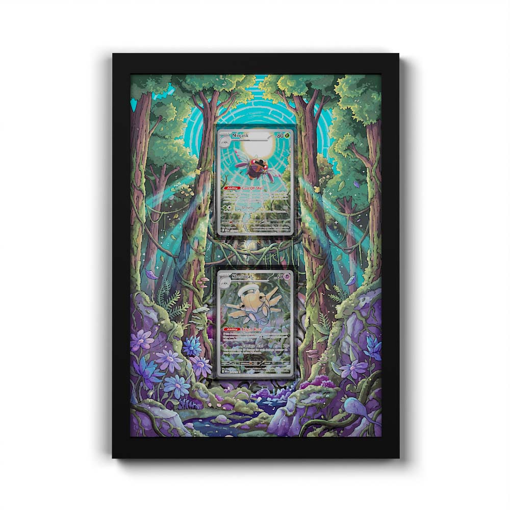 181 Fukano & 220 Perrin - Extended Artwork Framed Pokemon Card Display