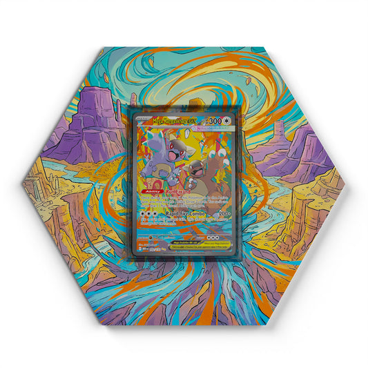182/132 Mega-Kangama EX - Extended Artwork Pokemon Card Display