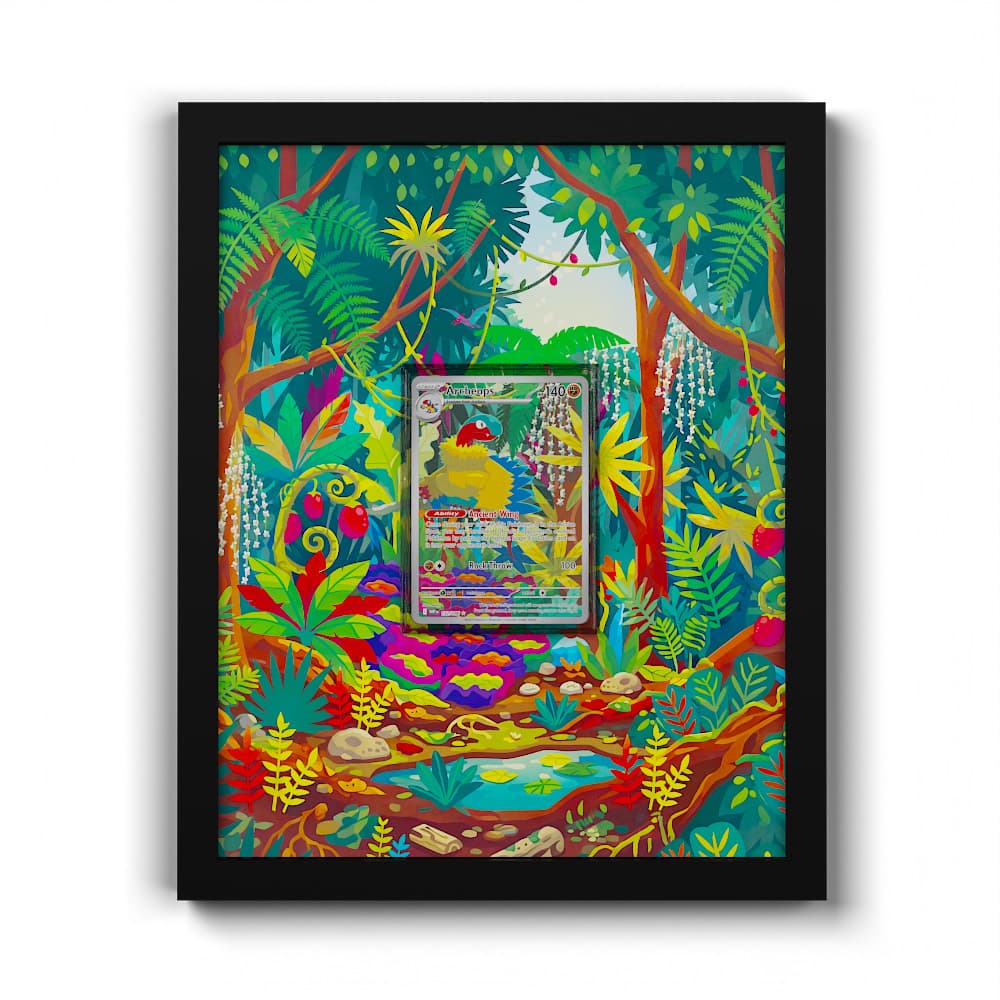 132/086 Aeropteryx - Extended Artwork Framed Pokemon Card Display