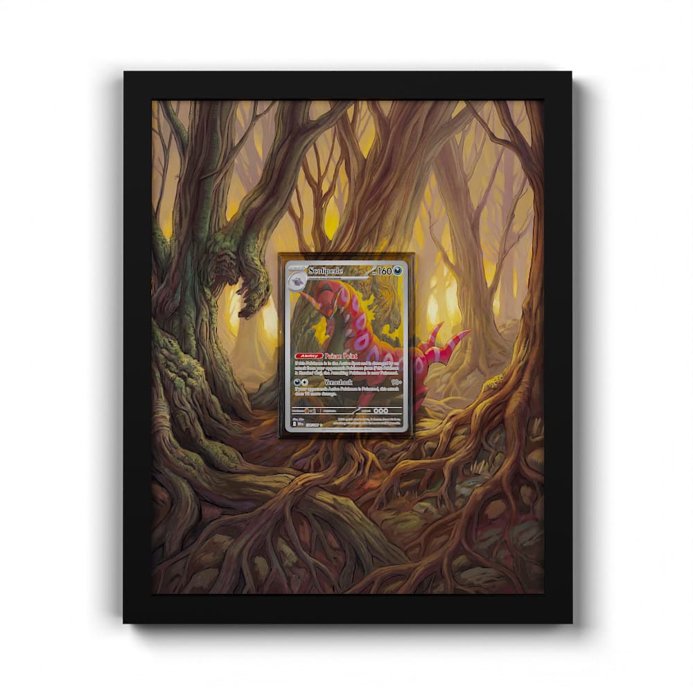 134/086 Cerapendra - Extended Artwork Framed Pokemon Card Display