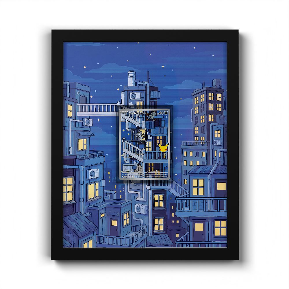 139/128 Alolan Meowth - Extended Artwork Pokemon Card Frame