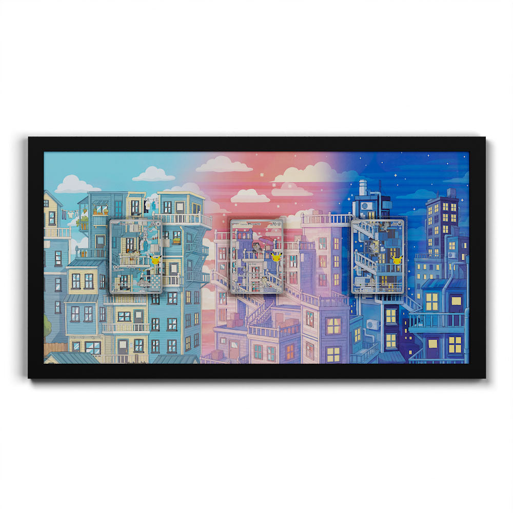 181 Fukano & 220 Perrin - Extended Artwork Framed Pokemon Card Display