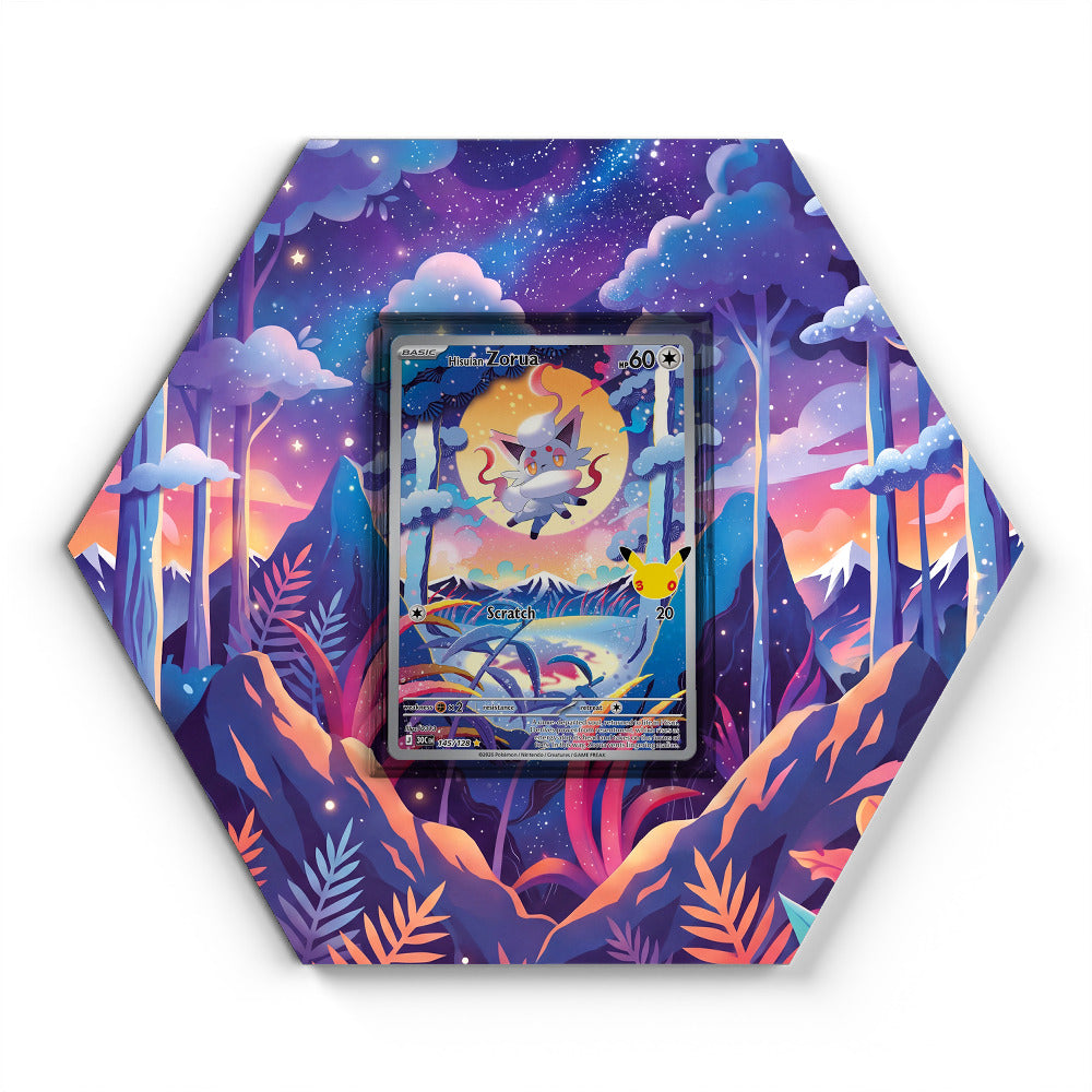 145/128 Hisuian Zorua - Extended Artwork Pokemon Card Display