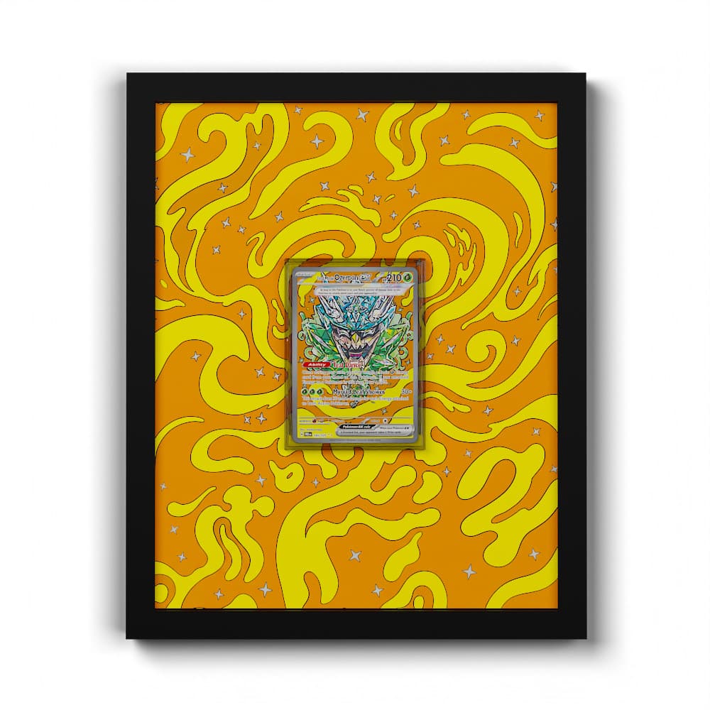 145/131 Türkisgrüne-Maske-Ogerpon EX - Extended Artwork Framed Pokemon Card Display