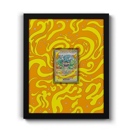 145/131 Türkisgrüne-Maske-Ogerpon EX - Extended Artwork Framed Pokemon Card Display