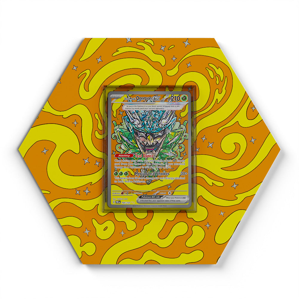 145/131 Türkismaske Ogerpon EX - Extended Artwork Pokemon Card Display