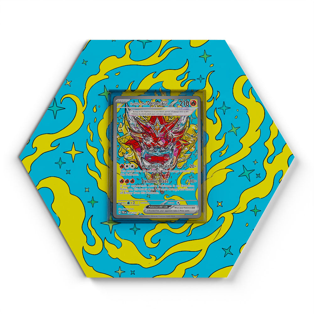 148/131 Ofenmaske Ogerpon EX - Extended Artwork Pokemon Card Display