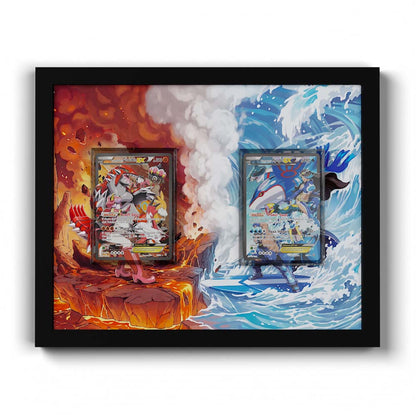 181 Fukano & 220 Perrin - Extended Artwork Framed Pokemon Card Display