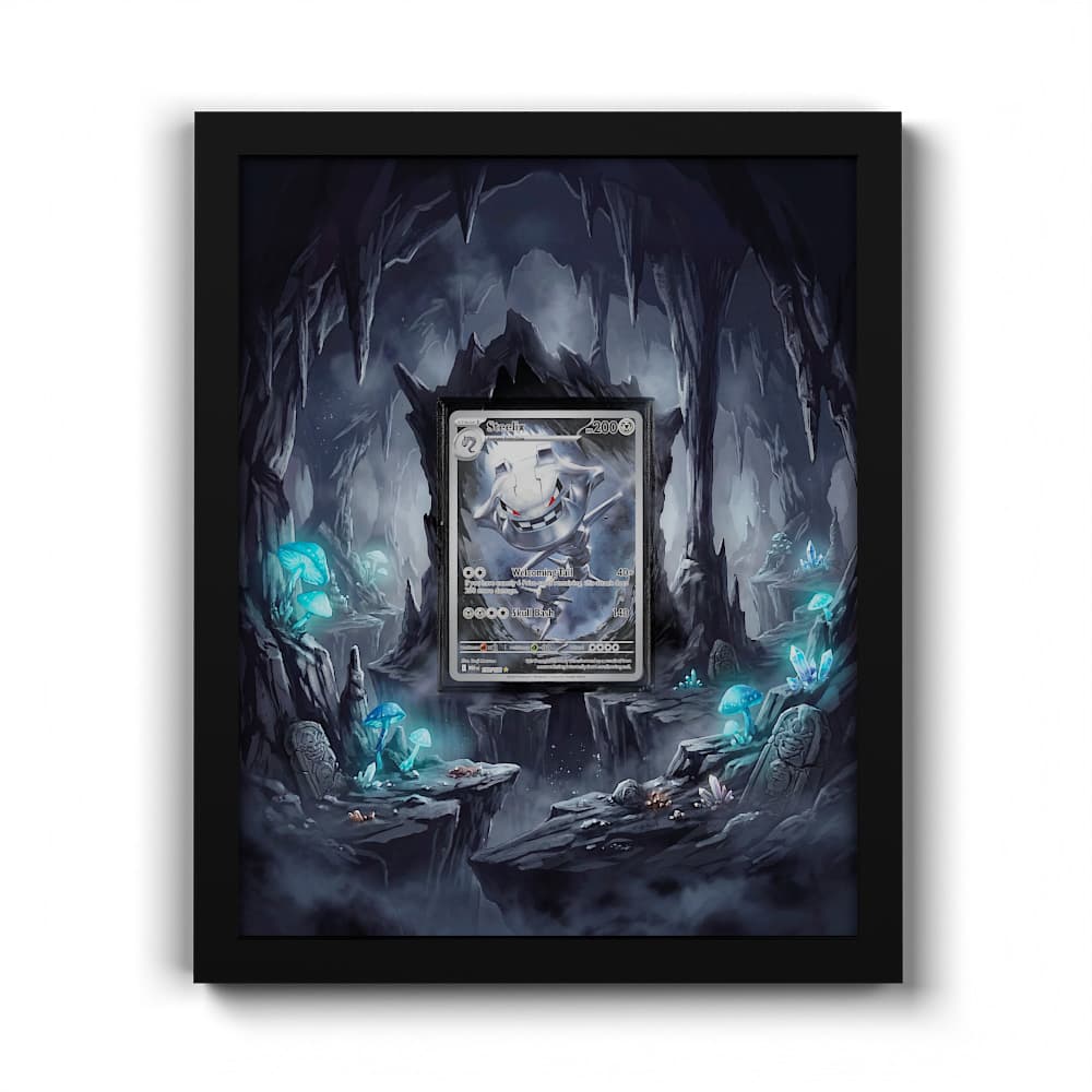 150 Stahlos - Extended Artwork Framed Pokemon Card Display
