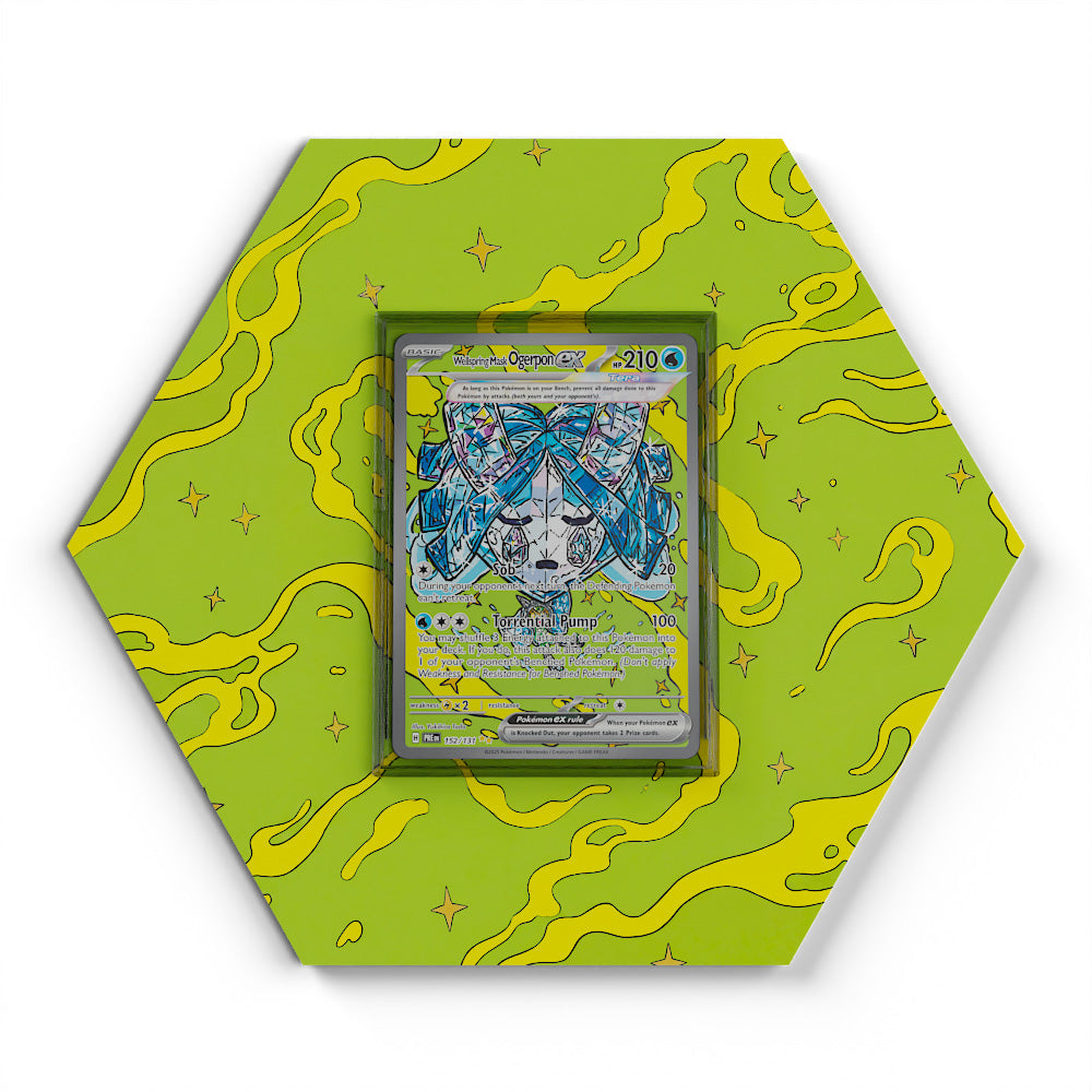 152/131 Brunnenmaske Ogerpon EX - Extended Artwork Pokemon Card Display