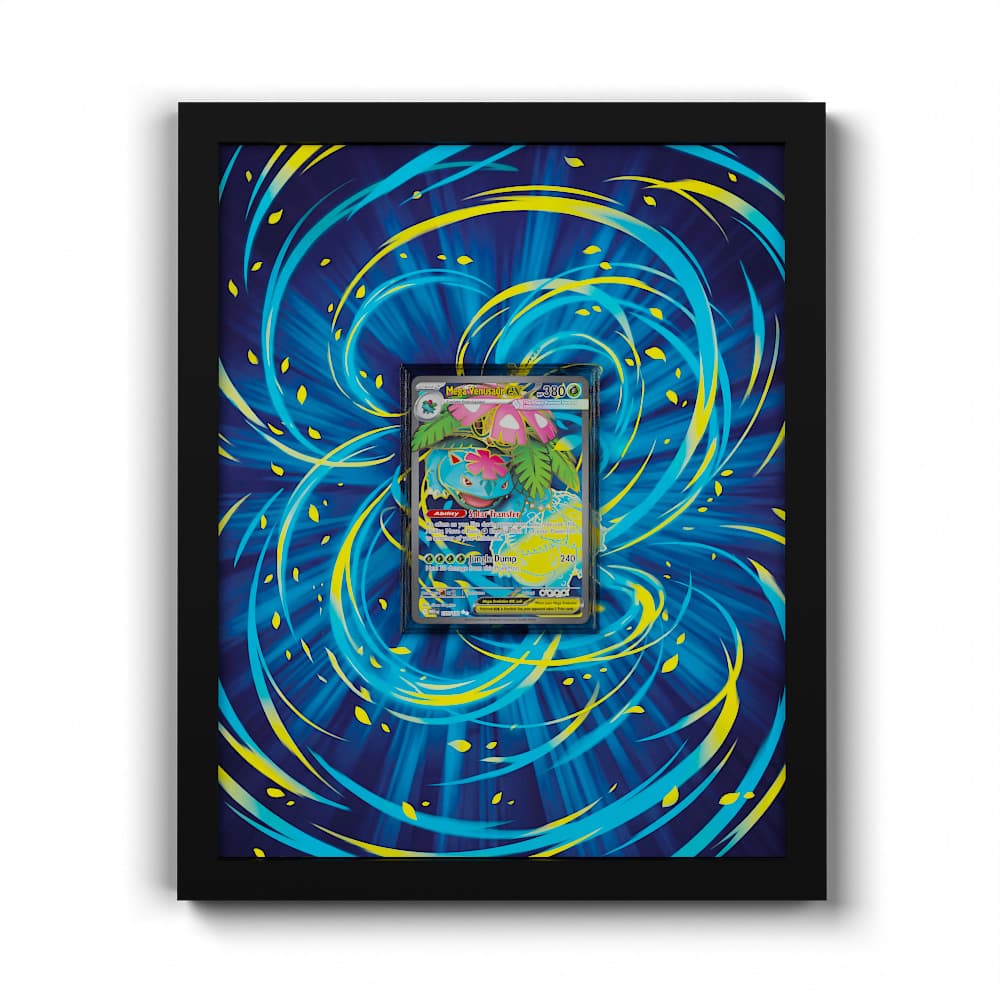 155 Mega-Bisaflor EX - Extended Artwork Framed Pokemon Card Display
