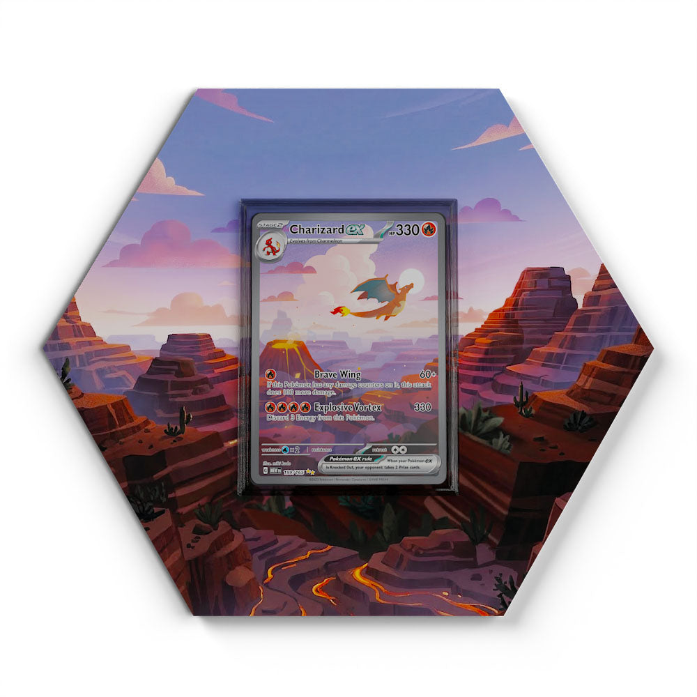 199/165 Glurak EX - Extended Artwork Pokemon Card Display
