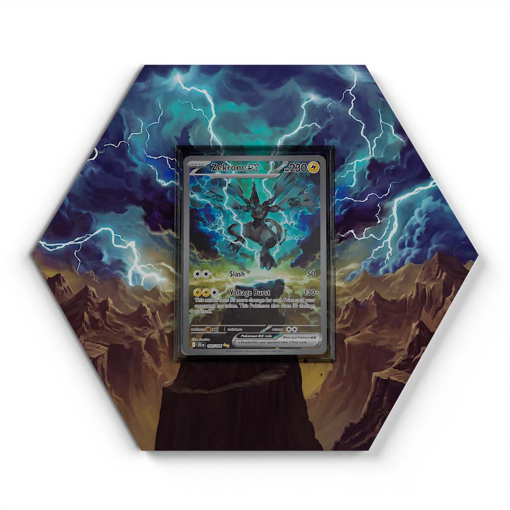 166/086 Zekrom EX - Extended Artwork Pokemon Card Display