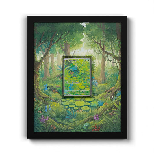 166 Bisasam - Extended Artwork Framed Pokemon Card Display
