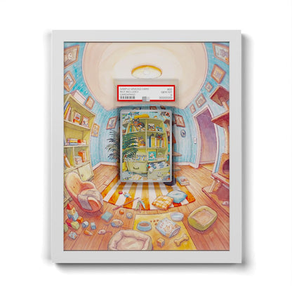 167/162 Flamiau - Extended Artwork Framed Pokemon Card Display